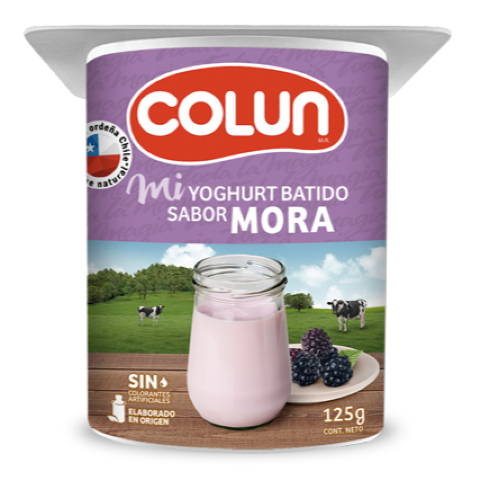 Yogurt Batido Mora 125g Colun