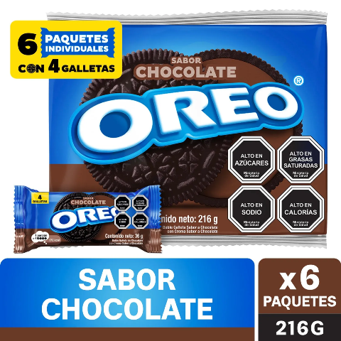 Oreo chocolate paquete 6 un