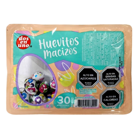 Huevitos de pascua macizos dos en uno 153.g