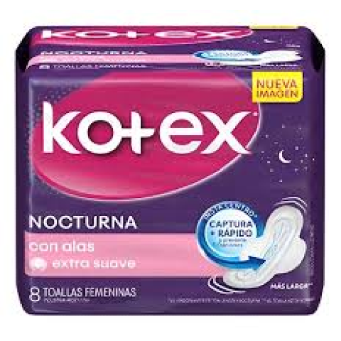 kotex nocturna con alas 8 un