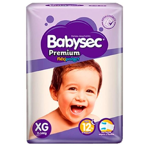 pañal babysec premium xg 14u