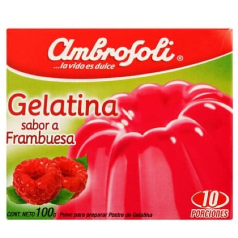 GELATINA FRAMBUESA AMBROSOLI 100G