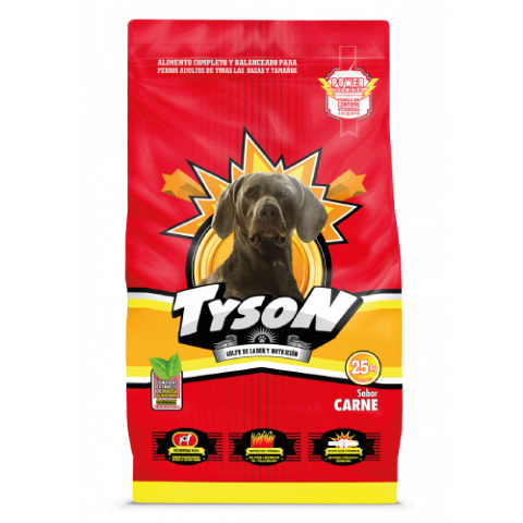 Saco alimento para perros 25 KG TYSON