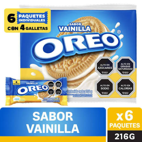 Oreo vainilla paquete 6 un