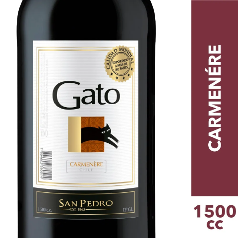 BOTELLON GATO CARMENERE 1.5L