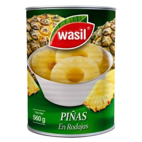 PIÑAS EN RODAJAS WASIL 565G