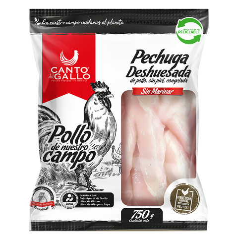 Pechuga Deshuesada Sin Marinar Cnato del Gallo 750g